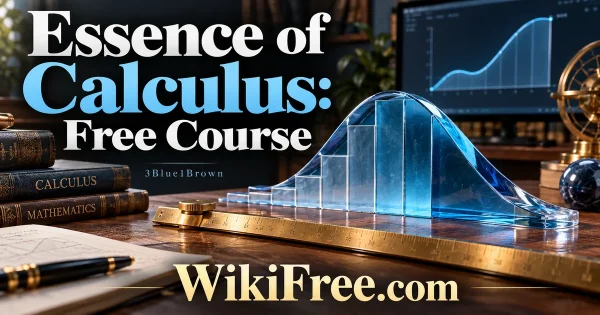 Essence of Calculus: Free Course — original WikiFree artwork depicting the course subject; 3Blue1Brown.