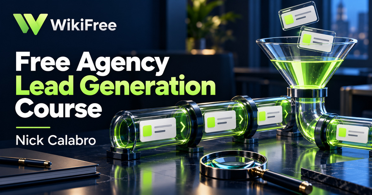 Free Agency Lead Generation Course: Prospecting, Branding and Funnel Planning — Nick Calabro. WikiFree selection.