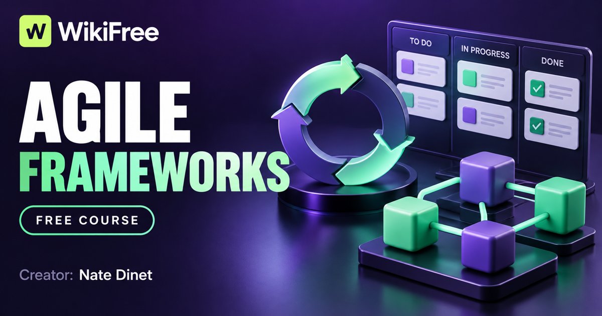 Free Agile Course: Compare Scrum, Kanban and Lean Foundations — Nate Dinet. WikiFree selection on Udemy.
