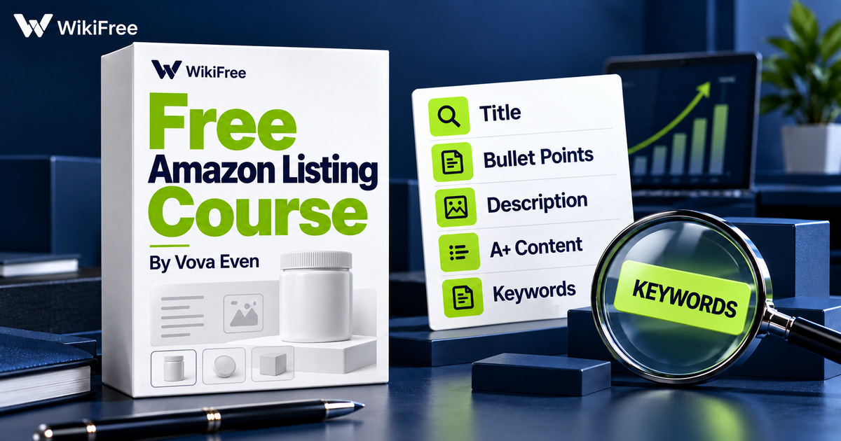 Free Amazon Listing Course: Titles, Bullet Points, Descriptions and A+ Content — Vova Even. WikiFree selection.