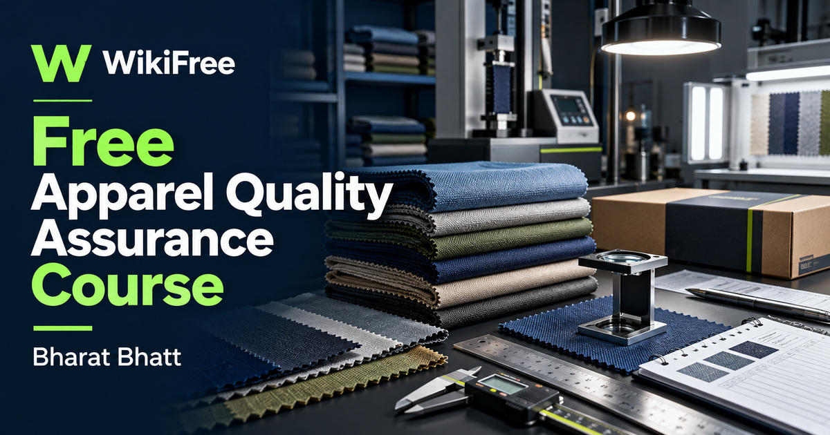 Free Apparel Quality Assurance Course: Fabric, Sewing and Packing Checks — Bharat Bhatt. WikiFree selection.