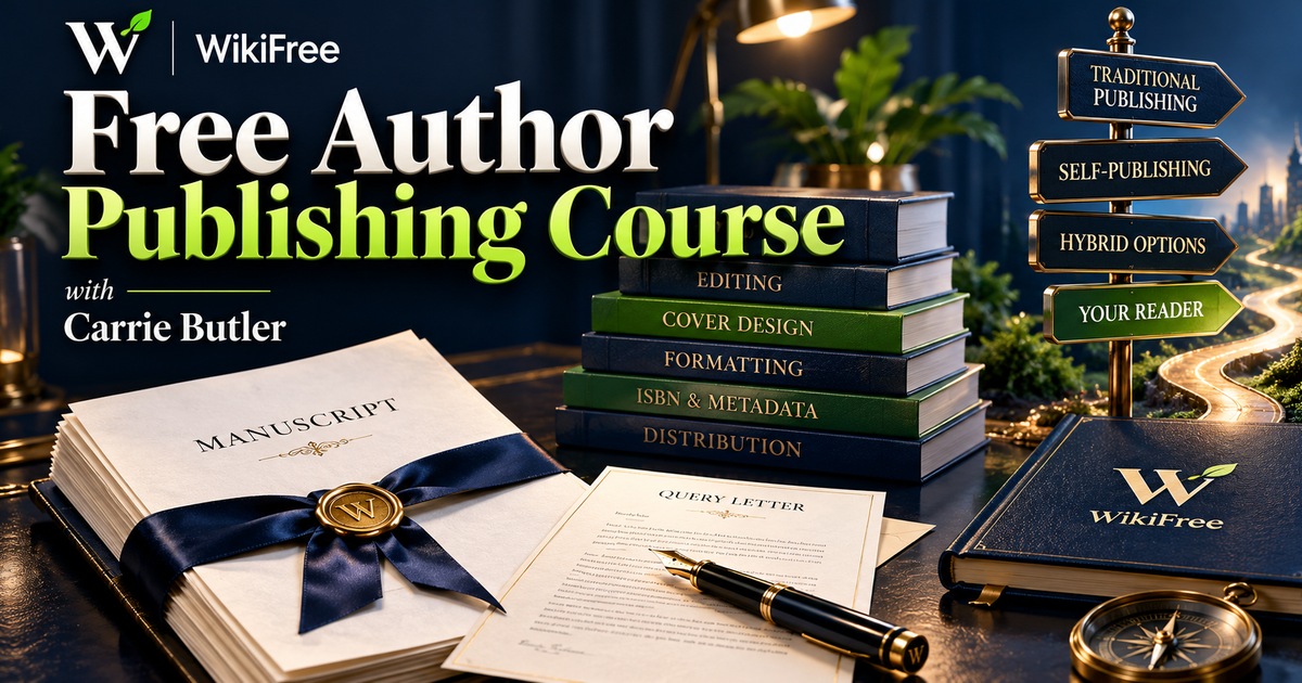 Free Author Publishing Course: Paths, Queries and Long-Term Practice — Carrie Butler. WikiFree selection.