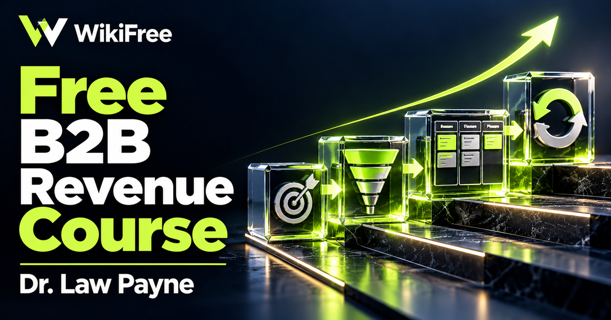 Free B2B Revenue Course: Positioning, Demand, Pipeline and Retention — Dr. Law Payne. WikiFree selection.