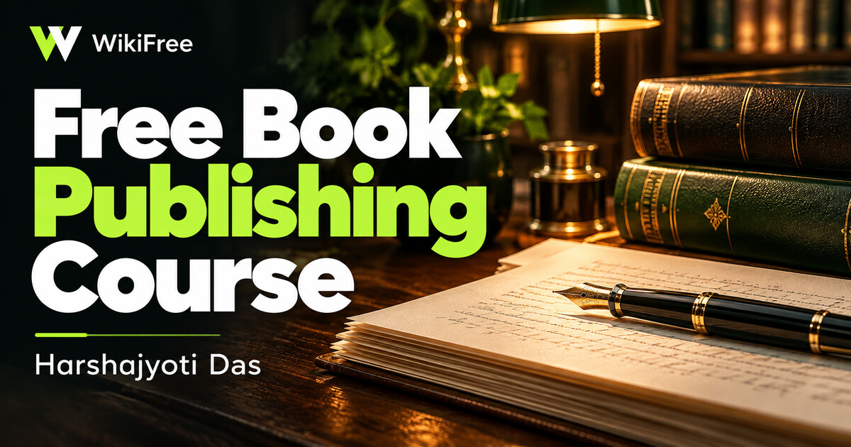 Free Book Publishing Course: Agents, Queries and Publishing Choices — Harshajyoti Das. WikiFree selection.