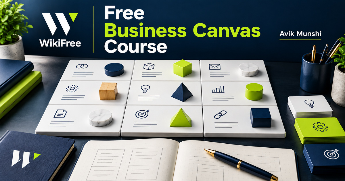 Free Business Canvas Course: Value Propositions, Operating Models and Founder Roles — Avik Munshi. WikiFree selection.