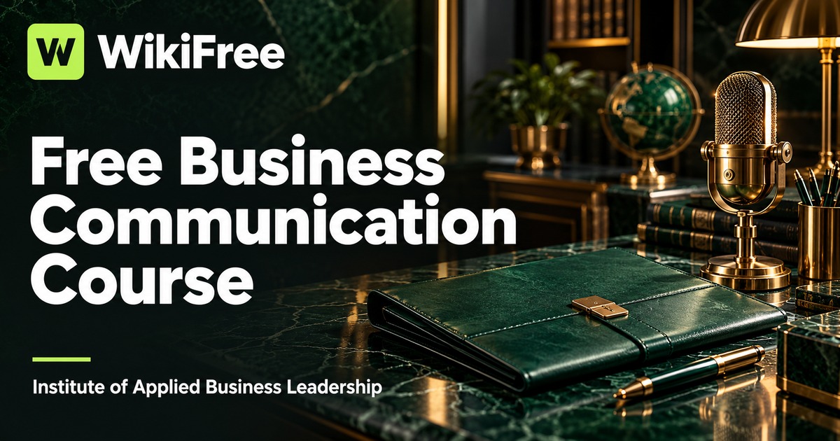 Free Business Communication Course: Clear Writing, Presentations and Workplace Dialogue — Institute of Applied Business Leadership. WikiFree selection.