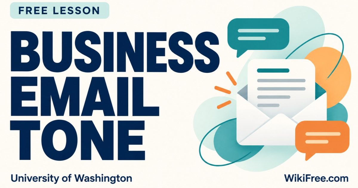 Business Email Tone — University of Washington; free learning on WikiFree.