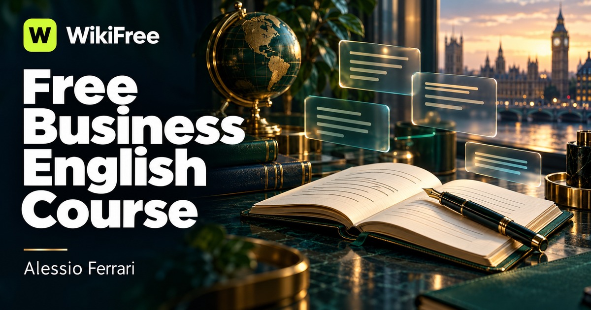 Free Business English Course: Management Vocabulary, Emails and Meetings — Alessio Ferrari. WikiFree selection.