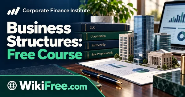 Business Structures: Free Course — original WikiFree artwork depicting the course subject; Corporate Finance Institute.