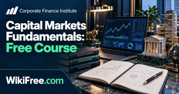 Capital Markets Fundamentals: Free Course — original WikiFree artwork depicting the course subject; Corporate Finance Institute.