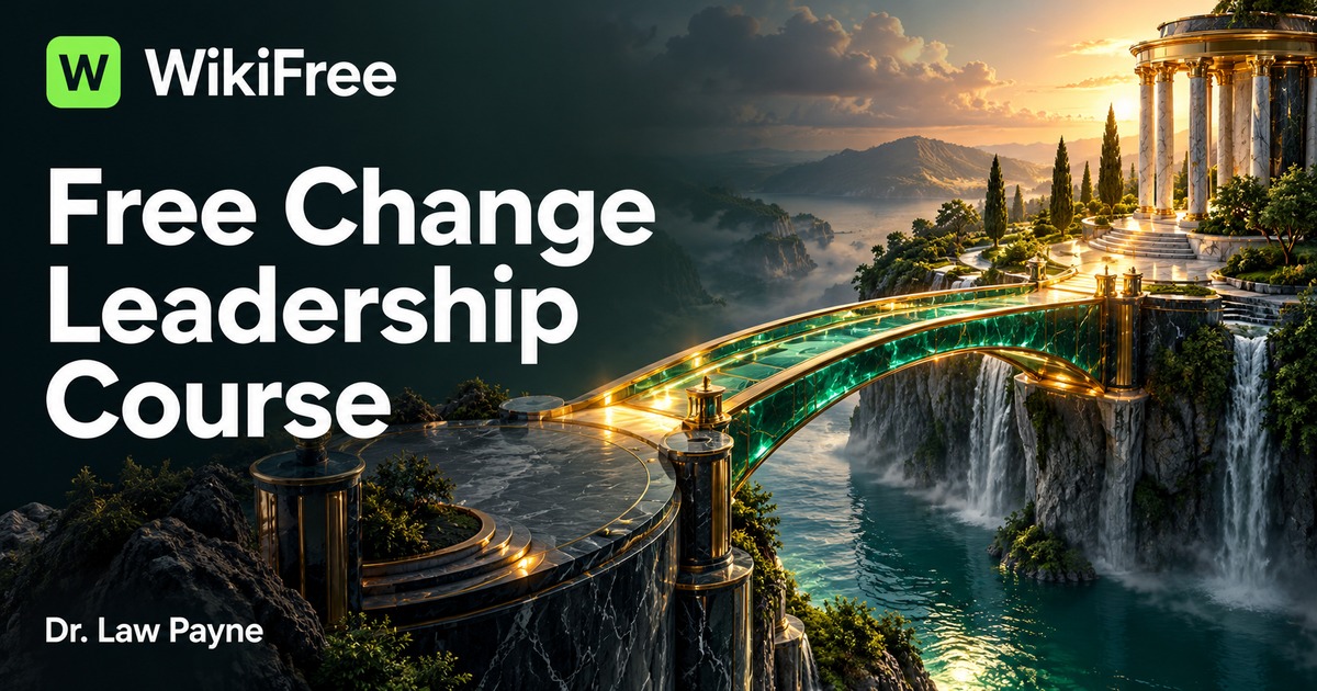 Free Change Leadership Course: Adoption, Stakeholders and a Practical Change Plan — Dr. Law Payne. WikiFree selection.