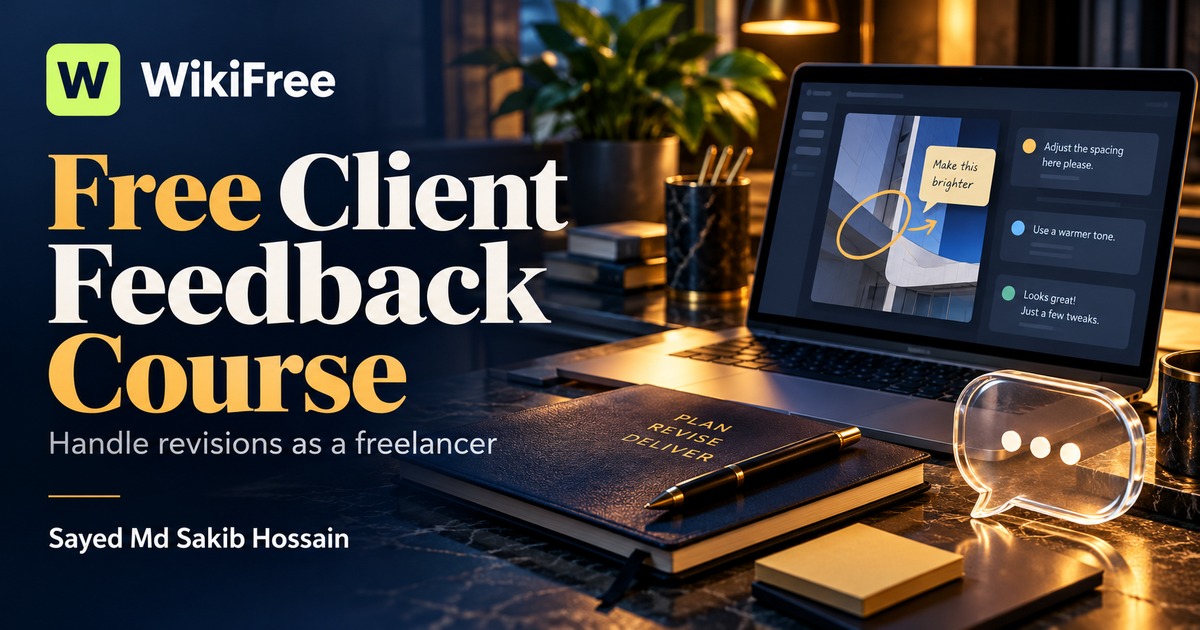 Free Client Feedback Course: Handle Revisions as a Freelancer — Sayed Md Sakib Hossain. WikiFree selection.