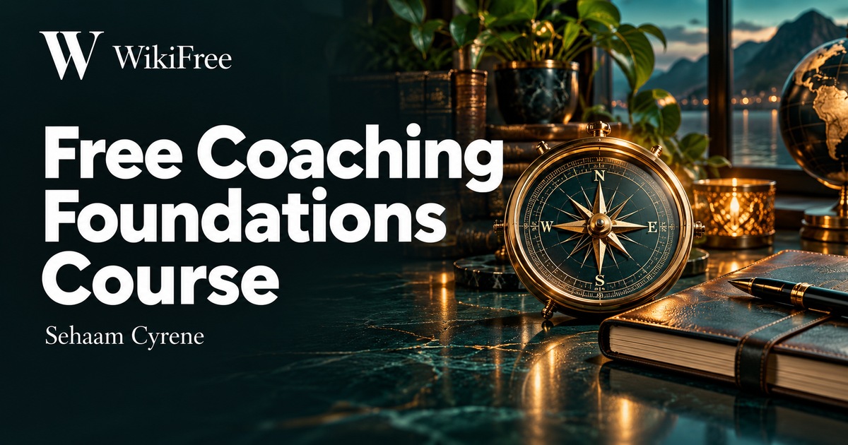 Free Coaching Foundations Course: Values, Blind Spots and Leadership — Sehaam Cyrene. WikiFree selection.