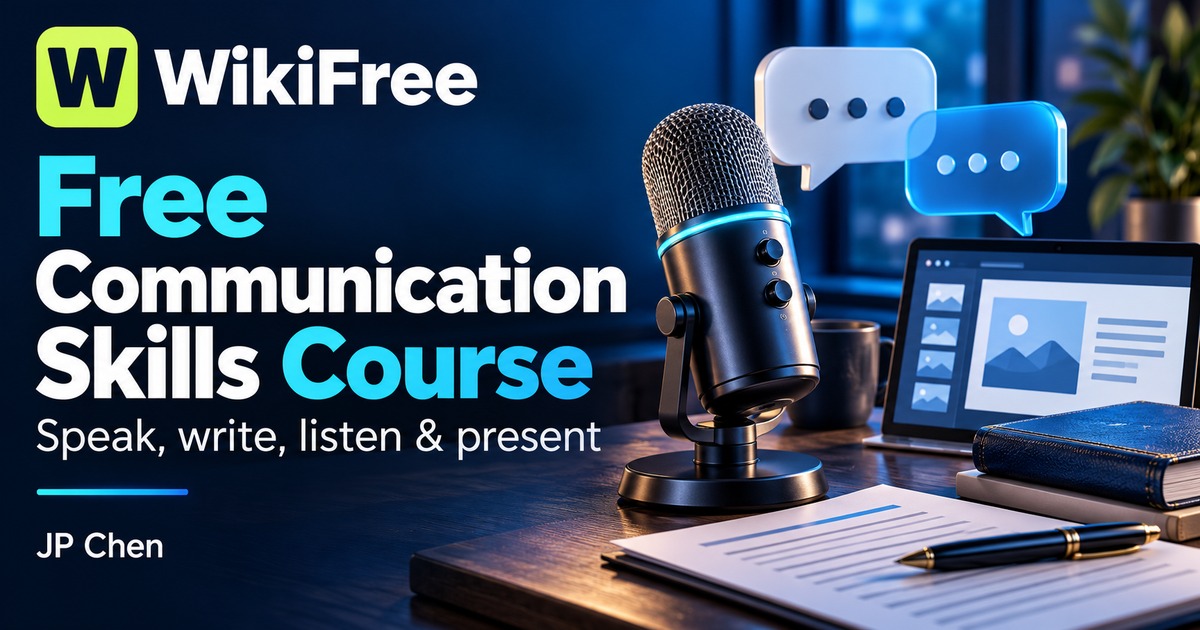 Free Communication Skills Course: Speaking, Writing, Listening and Presenting — JP Chen. WikiFree selection.