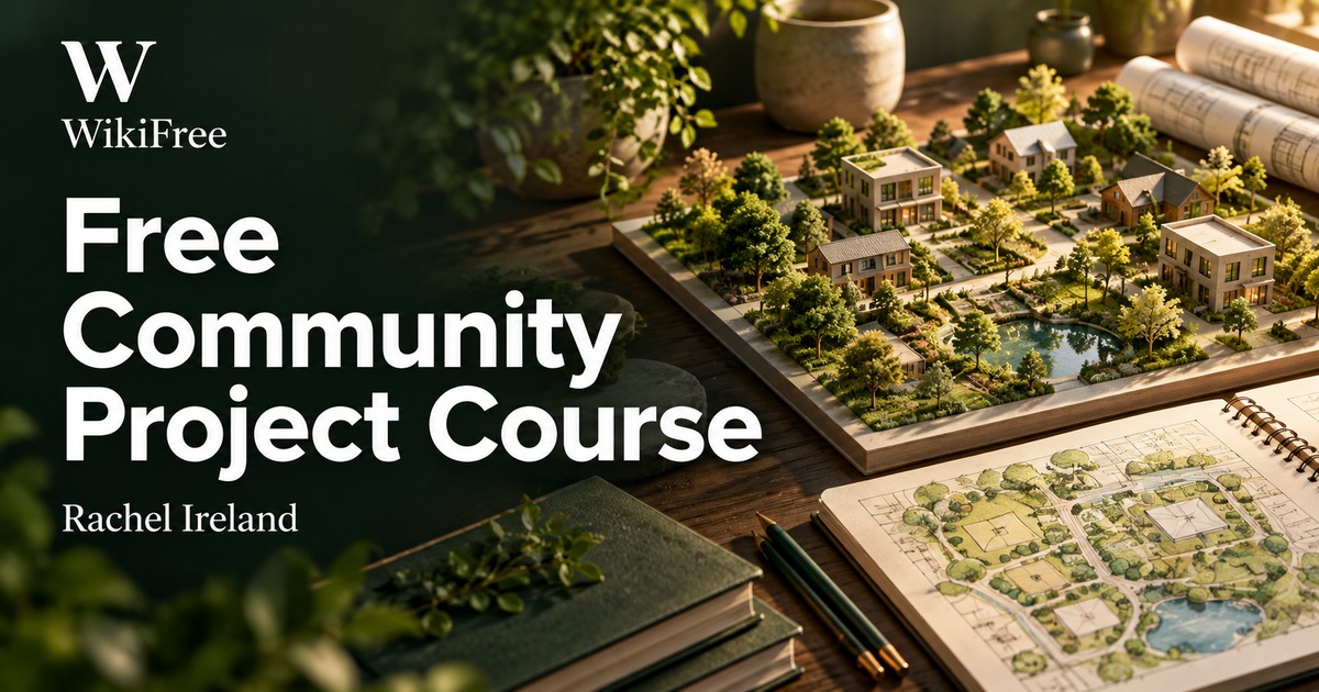 Free Community Project Course: People, Purpose and an Action Plan — Rachel Ireland. WikiFree selection.