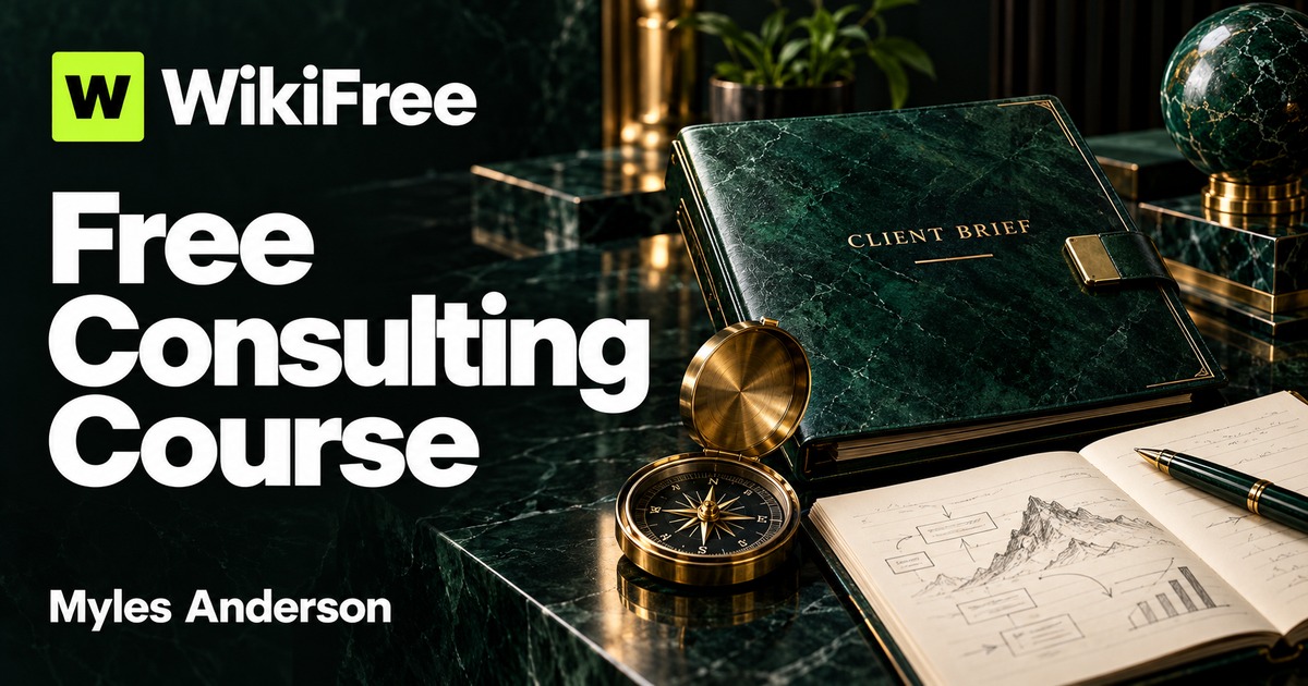 Free Consulting Course: Client Expectations, Preparation and Professional Service Delivery — Myles Anderson. WikiFree selection.