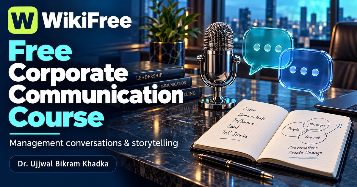 Free Corporate Communication Course: Management Conversations and Storytelling — Dr. Ujjwal Bikram Khadka. WikiFree selection.