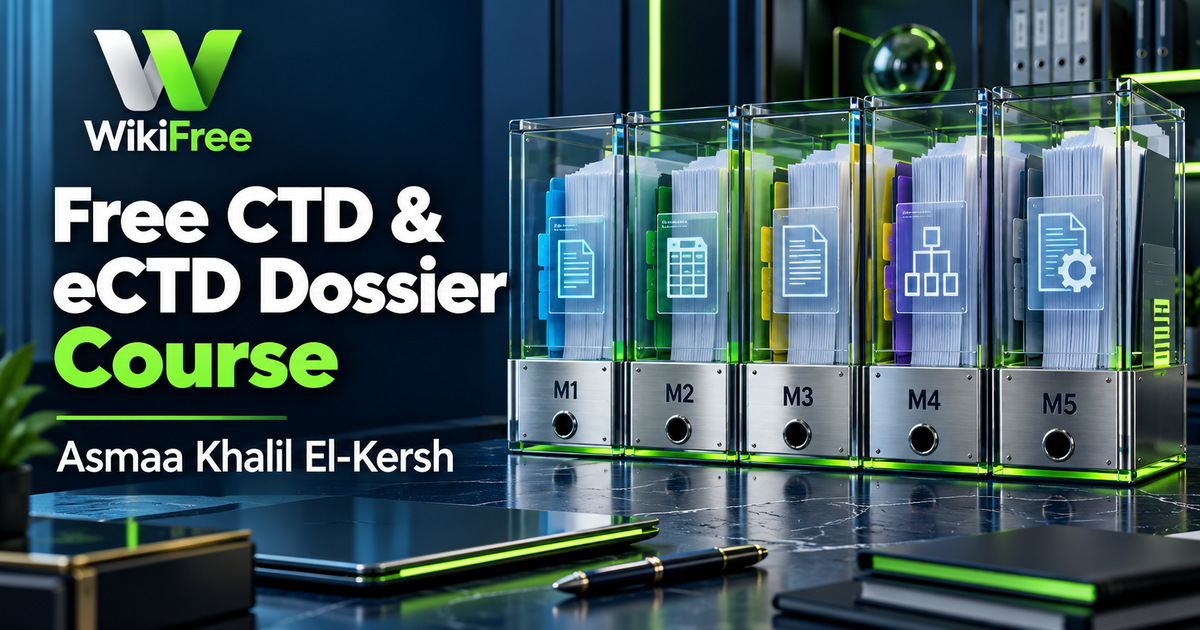 Free CTD and eCTD Dossier Course: Submission Formats and Module Structure — Asmaa Khalil El-Kersh. WikiFree selection.