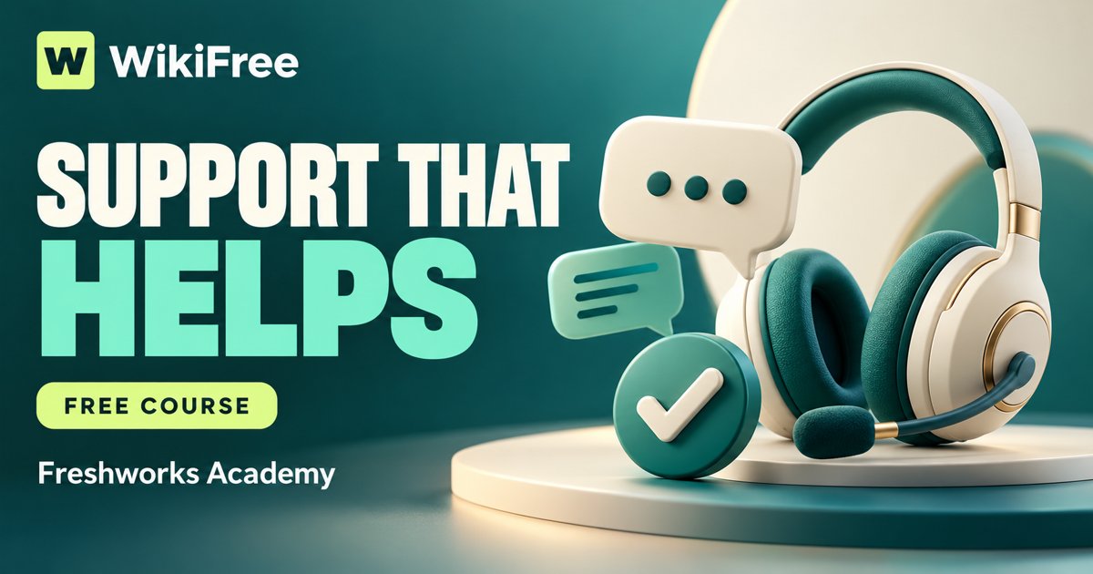 Free Customer Support Course: Write Clear Replies and Handle Difficult Conversations — Freshworks Academy. WikiFree selection on Udemy.