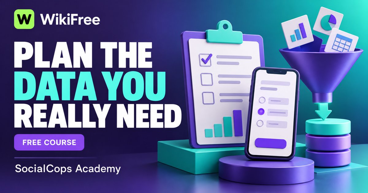 Free Data Collection Course: Plan Useful Information, Tools and Resources — SocialCops Academy. WikiFree selection on Udemy.