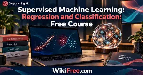 Supervised Machine Learning: Regression and Classification: Free Course — original WikiFree course artwork for DeepLearning.AI.