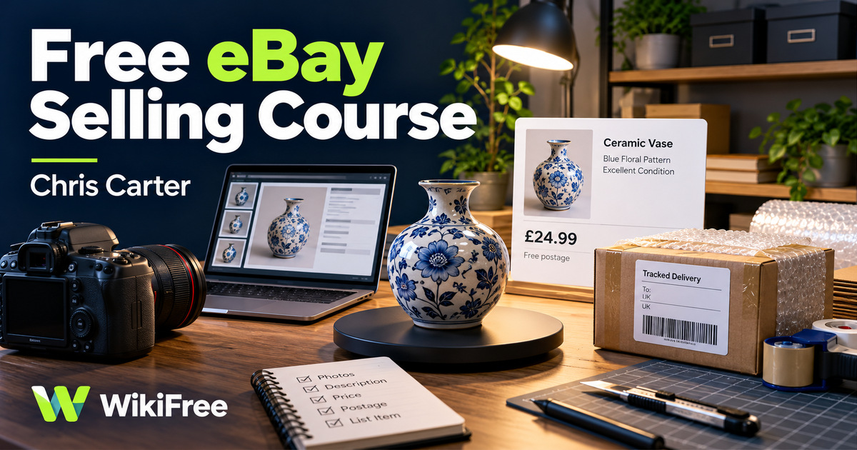 Free eBay Selling Course: First Listings, Packing and Buyer Care — Chris Carter. WikiFree selection.