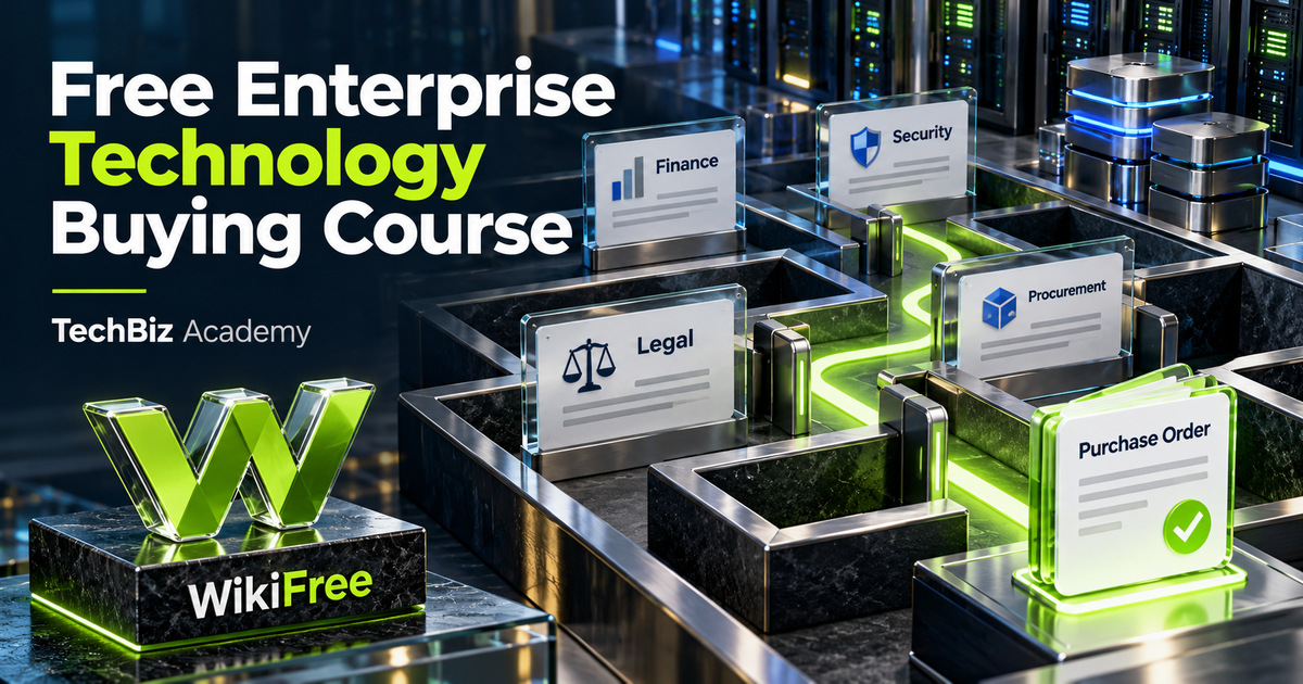 Free Enterprise Technology Buying Course: Committees, Risk and Approval — TechBiz Academy. WikiFree selection.