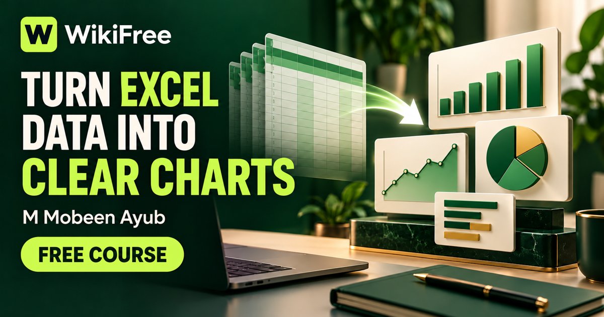 Free Excel Data Visualization Course: Pivot Tables and Charts — M Mobeen Ayub. WikiFree selection on Udemy.