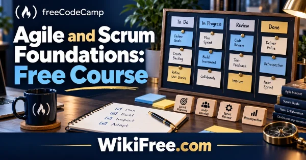 Agile and Scrum Foundations: Free Course — original WikiFree course artwork for freeCodeCamp.