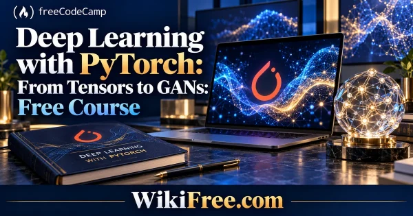 Deep Learning with PyTorch: From Tensors to GANs: Free Course — original WikiFree course artwork for freeCodeCamp.