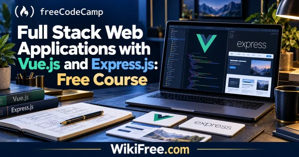 Full Stack Web Applications with Vue.js and Express.js: Free Course — original WikiFree course artwork for freeCodeCamp.