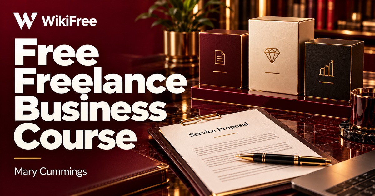 Free Freelance Business Course: Niches, Packages and Pricing — Mary Cummings. WikiFree selection.