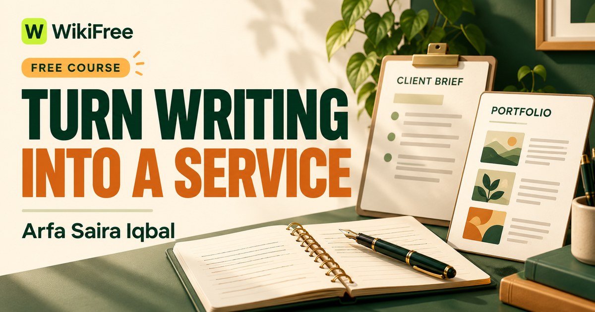 Free Freelance Writing Webinar: Services, Clients and Business Foundations — Arfa Saira Iqbal. WikiFree selection.