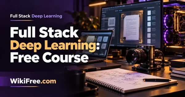 Full Stack Deep Learning: Free Course — original WikiFree artwork depicting the course subject; Full Stack Deep Learning.