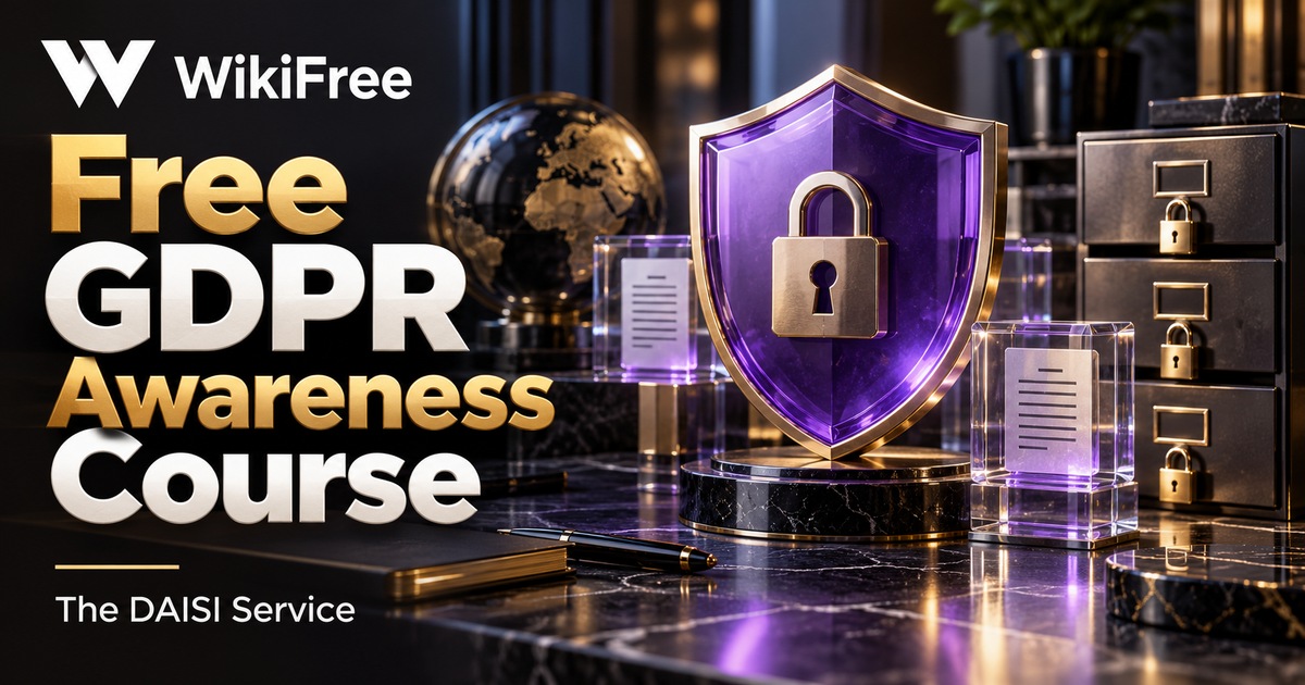 Free GDPR Awareness Course: Personal Data, Rights and Responsibilities — The DAISI Service. WikiFree selection.