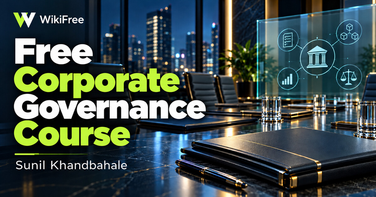 Free Governance Course: Ethics, Boards, Controls and Disclosure — Sunil Khandbahale. WikiFree selection.