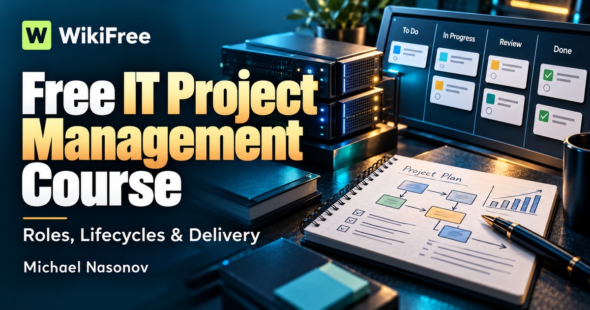Free IT Project Management Course: Roles, Lifecycles and Delivery Basics — Michael Nasonov. WikiFree selection.