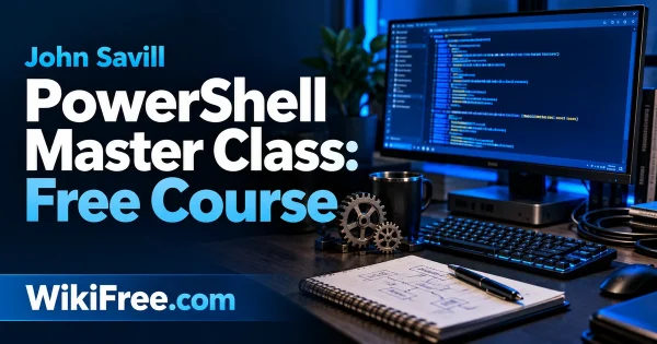 PowerShell Master Class: Free Course — original WikiFree artwork depicting the course subject; John Savill.