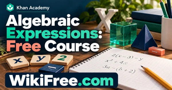 Algebraic Expressions: Free Course — original WikiFree subject artwork for Khan Academy.