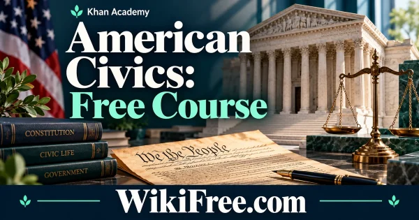 American Civics: Free Course — original WikiFree subject artwork for Khan Academy.