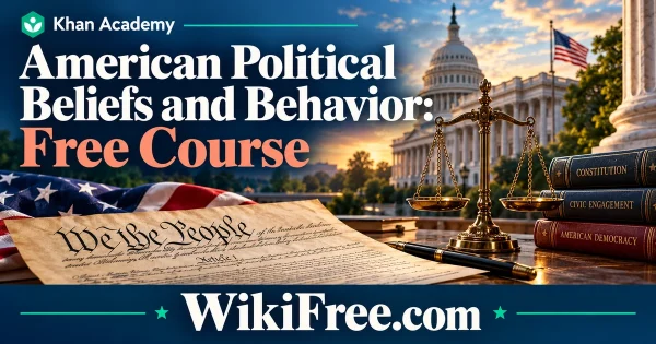 American Political Beliefs and Behavior: Free Course — original WikiFree subject artwork for Khan Academy.