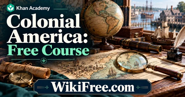 Colonial America: Free Course — original WikiFree subject artwork for Khan Academy.