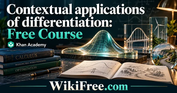Contextual applications of differentiation: Free Course — original WikiFree subject artwork for Khan Academy.