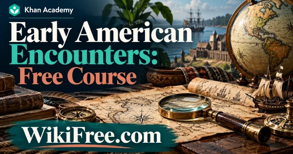 Early American Encounters: Free Course — original WikiFree subject artwork for Khan Academy.