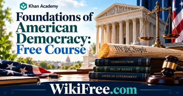 Foundations of American Democracy: Free Course — original WikiFree subject artwork for Khan Academy.