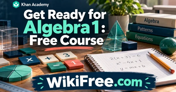 Get Ready for Algebra 1 : Free Course — original WikiFree subject artwork for Khan Academy.