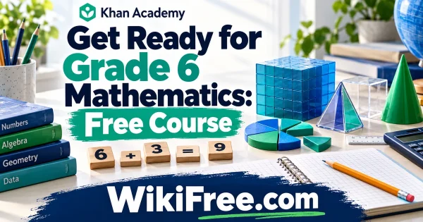 Get Ready for Grade 6  Mathematics: Free Course — original WikiFree subject artwork for Khan Academy.