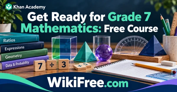 Get Ready for Grade 7  Mathematics: Free Course — original WikiFree subject artwork for Khan Academy.