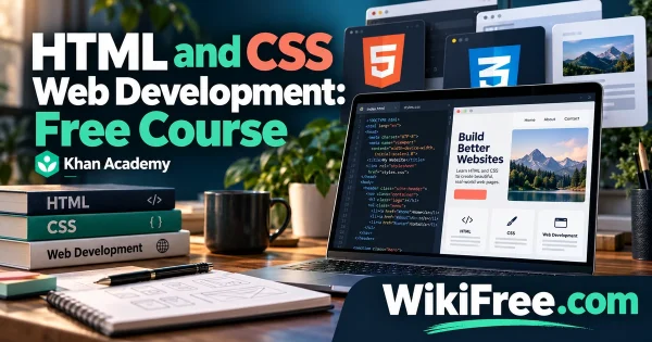 HTML and CSS Web Development: Free Course — original WikiFree subject artwork for Khan Academy.