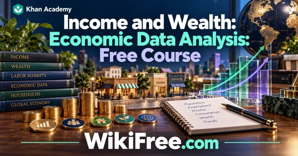 Income and Wealth: Economic Data Analysis: Free Course — original WikiFree subject artwork for Khan Academy.
